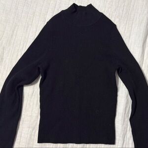 H&M Black Cowl Neck Sweater with Turtleneck Style